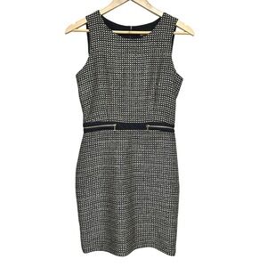 Anthropologie Hutch Pencil Dress Womens 4 Black Gold Metallic Cocktail Modern